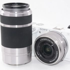 【中古】【外観並級】SONY α6000 ダブルズームレンズキット ホワイト