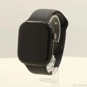 【中古】Apple(アップル) Apple Watch Series 10 GPS 46mm ジェットブラックアルミニウムケース ブラックスポーツバンド 【344-ud】