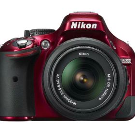 【中古】 Nikon デジタル一眼レフカメラ D5200 レンズキット AF-S DX NIKKOR 18-55mm f/3.5-5.6G VR付属 レッド D5200LKRD 当店保証30日間 人気 ミラーレス 一眼レフ 交換レンズ カメラ