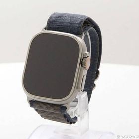 【中古】Apple(アップル) Apple Watch Ultra 2 GPS + Cellular 49mm チタニウムケース ブルーアルパインループ 【349-ud】