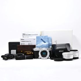 ＜美品＞ Nikon ミラーレス一眼 Nikon1 J5 ダブルレンズキット シルバー J5WLKSL