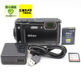【極上品】 Nikon COOLPIX W300 ブラック 1605万画素 防水 耐寒 防塵 #0680344