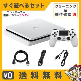 PS4 グレイシャー・ホワイト 1TB (CUH-2100BB02) 本体 すぐ遊べるセット 純正 コントローラー ランダム 中古