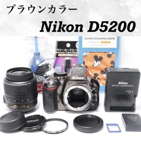 【初心者おすすめ】Nikon D5200 ブラウン レンズキット スマホ転送