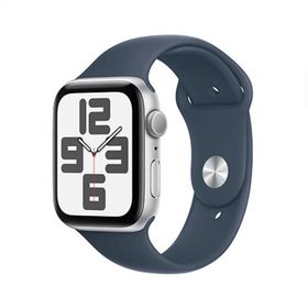 Apple Watch SE2 第2世代 44mm シルバー ベルト ブルー GPSモデル ラッピング可 運動記録 健康管理 着信通知 歩数計 睡眠 スマートウォッチ ポイント利用