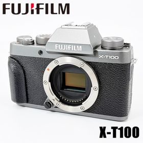 フジフイルム(富士フイルム)の【美品】フジフイルム FUJIFILM X-T100 ボディ ダークシルバー ミラーレス カメラ 中古(ミラーレス一眼)