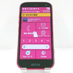らくらくスマートフォン F-52B ドコモ ピンク 送料無料 本体 c18119 【中古】
