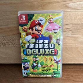 ニンテンドウ(任天堂)のNew スーパーマリオブラザーズ U デラックス 中古(家庭用ゲームソフト)