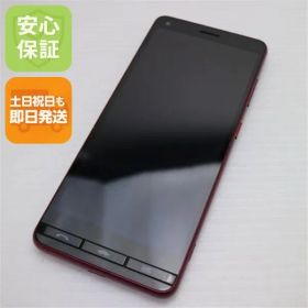 美品 BASIO4 ワインレッド スマホ 本体 白ロム 土日祝発送OK 00000