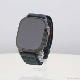 【中古】Apple(アップル) Apple Watch Ultra 2 GPS + Cellular 49mm ブラックチタニウムケース ダークグリーンアルパインループ 【295-ud】