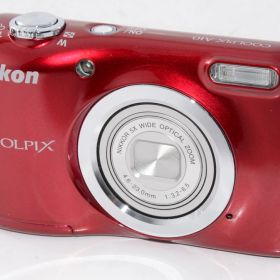 【中古】【外観特上級】Nikon デジタルカメラ COOLPIX A10 レッド 光学5倍ズーム 1614万画素 乾電池タイプ A10RD