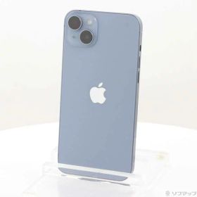 【中古】Apple(アップル) iPhone14 Plus 128GB ブルー MQ4H3J／A SIMフリー 【276-ud】