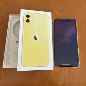 iPhone11 イエロー 64GB 最大容量76% simフリー