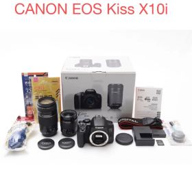 一眼レフカメラCANON EOS Kiss X10i標準&望遠ダブルレンズセット
