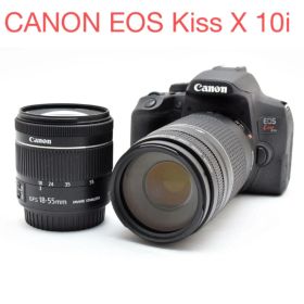 保証付き/CANON EOS Kiss X10i標準&望遠ダブルレンズセット