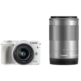 Canon ミラーレス一眼カメラ EOS M3 ダブルズームキット(ホワイト) EF-M15-45mm F3.5-6.3 IS STM EF-M55-