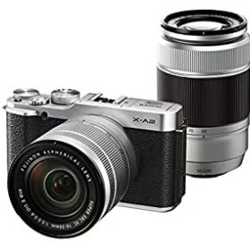 【中古】FUJIFILM ミラーレス一眼 X-A2 ダブルズームレンズキット シルバー X-A2S1650II／50230II