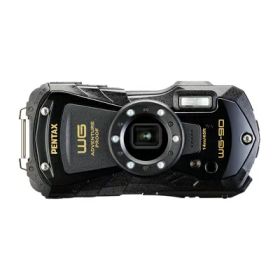 【中古】（新古品） PENTAX WG-90 ブラック 本格防水デジタルカメラ 14m防水 (連続2時間) 1.6m耐衝撃 防塵 -10℃耐寒 アウトドアで活躍するタフネスボディ CALSモード搭載で 現場記録など幅広いビジネスシーンで活躍