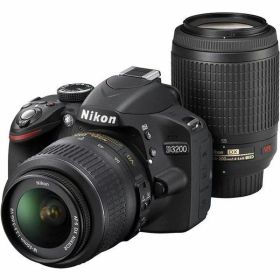 【中古】ニコン Nikon D3200 200mmダブルズームキット ブラック当店保証30日間 人気モデル 高画質 売れ筋