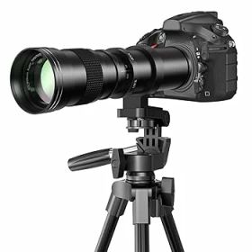 【中古】Lightdowライトドウ 420-800mm f/8.3 マニュアルズーム望遠レンズ + Tマウント Nikon D5500 D3300 D3200 D5300 D3400 D7200 D7500 D3500 D7500 D
