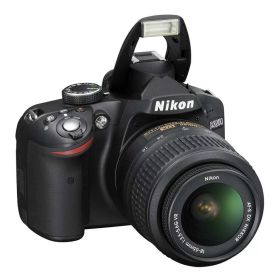 【中古】Nikon デジタル一眼レフカメラ D3200 レンズキット AF-S DX NIKKOR 18-55mm f/3.5-5.6G VR付属 ブラック D3200LKBK