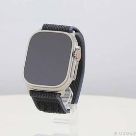 〔中古〕Apple(アップル) Apple Watch Ultra 2 GPS + Cellular 49mm チタニウムケース ブルー／ブラックトレイルループ〔295-ud〕