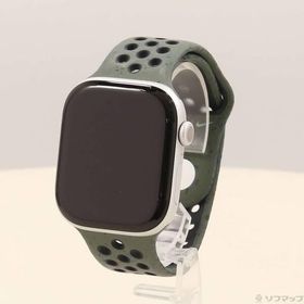 〔中古〕Apple(アップル) Apple Watch Series 10 GPS 46mm シルバーアルミニウムケース カーゴカーキNikeスポーツバンド〔251-ud〕