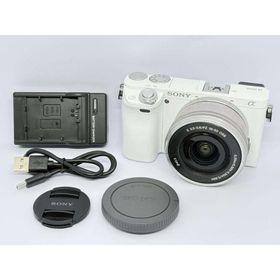 ソニー(SONY)の⭐️SONY α6000 レンズキット ホワイト E PZ 16-50mm⭐️(ミラーレス一眼)