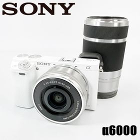 ソニー(SONY)のソニー SONY α6000 ダブルズームレンズキット ホワイト [ILCE-6000Y W] ミラーレス カメラ 中古(ミラーレス一眼)