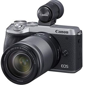 【中古】Canon ミラーレス一眼カメラ EOS M6 Mark II EF-M18-150 IS STM レンズ EVFキット シルバー EOSM6MK2SL-18150ISEVFK