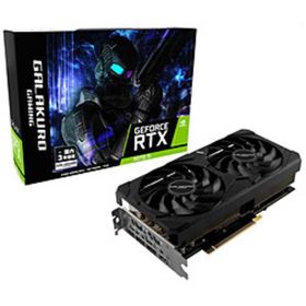 〔中古〕KuroutoShikou(玄人志向) GALAKURO GAMING GG-RTX3070Ti-E8GB／DF〔262-ud〕