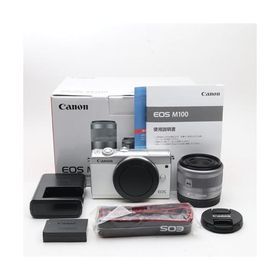Canon ミラーレス一眼カメラ EOS M100 EF-M15-45 IS STM レンズキット(ホワイト) EOSM100WH1545ISSTMLK