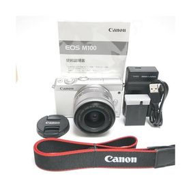 Canon ミラーレス一眼カメラ EOS M100 EF-M15-45 IS STM レンズキット(ホワイト) EOSM100WH1545ISSTMLK