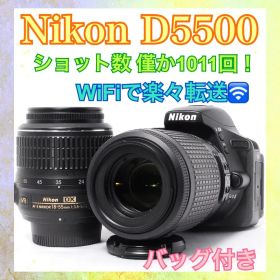 バッグ付き◆Nikon D5500◆ショット数僅か◆WiFi転送◆一眼レフカメラ