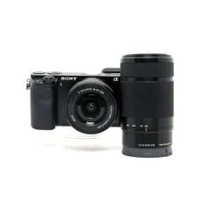 【中古】 (ソニー) SONY ILCE-6000Y B ダブルズームレンズキツト【中古カメラ デジタル一眼】 ランク：B