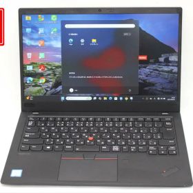 中古 フルHD 14インチ Lenovo hinkPad X1 Carbon Gen7 Windows11 高性能 第8世代Core i5-8365u 8GB 爆速NVMe式256GB-SSD カメラ 無線 Office付き Win11【中古ノートパソコン 中古パソコン 中古PC】送料無料 あす楽対応 即日発送（Windows10も対応可能 Win10）
