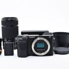 シャッター 12,460回 SONY α6400 ブラック ミラーレス一眼カメラ SELP1650 SEL55210 ダブルレンズキット ソニー 中古 送料無料 24355637