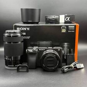 (28559)美品 SONY/ソニー α6400 ILCE-6400Y 16-50mm F3.5-5.6 E55-210mm F4.5-6.3 デジタル一眼カメラ レンズ ※通電確認済 現状品