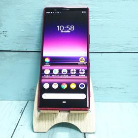 au Xperia5 SOV41 レッド 本体 白ロム SIMロック解除済み SIMフリー 455141