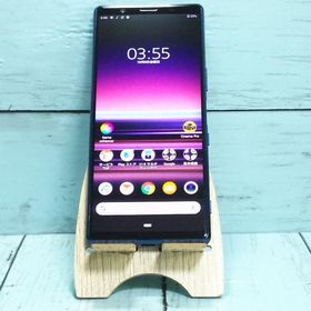 au Xperia5 SOV41 ブルー 本体 白ロム SIMロック解除済み SIMフリー 868765