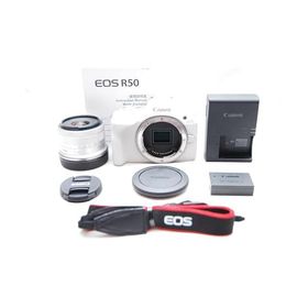 Canon ミラーレス一眼カメラ EOS R50 標準ズームレンズキット(RF-S18-45) ホワイト/APS-C/約376g EOSR50WH-1845ISSTMLK