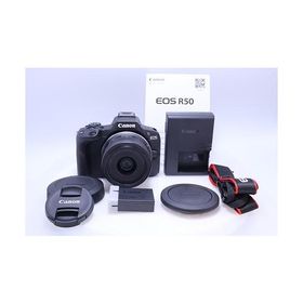 Canon ミラーレス一眼カメラ EOS R50 標準ズームレンズキット(RF-S18-45) ブラック/APS-C/約375g EOSR50BK-1845ISSTMLK