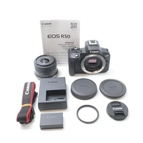 Canon ミラーレス一眼カメラ EOS R50 標準ズームレンズキット(RF-S18-45) ブラック/APS-C/約375g EOSR50BK-1845ISSTMLK