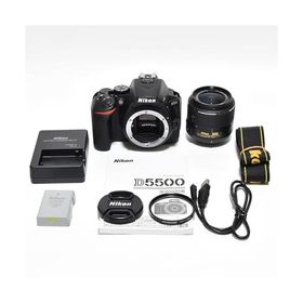 Nikon デジタル一眼レフカメラ D5500 18-55 VRII レンズキット ブラック 2416万画素 3.2型液晶 タッチパネル D5500LK18-55BK