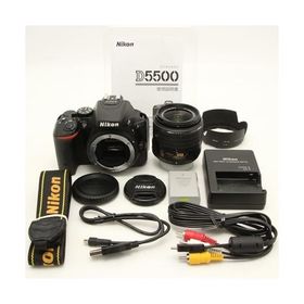 Nikon デジタル一眼レフカメラ D5500 18-55 VRII レンズキット ブラック 2416万画素 3.2型液晶 タッチパネル D5500LK18-55BK