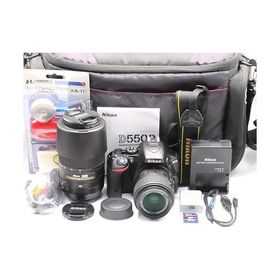 Nikon デジタル一眼レフカメラ D5500 ダブルズームキット ブラック 2416万画素 3.2型液晶 タッチパネルD5500WZBK