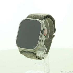 〔中古〕Apple(アップル) Apple Watch Ultra 2 GPS + Cellular 49mm チタニウムケース オリーブアルパインループ〔276-ud〕