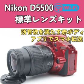 Nikon D5500 標準レンズキット 一眼レフ 赤 スマホ転送 手ぶれ補正