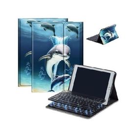 AIRWEE Case for Fire HD 10 ＆ 10 Plus Tablet (13th/11th Generation, 2023/2021 Release) 10.1" with Keyboard, PU Leather Multiple-Angles Key_並行輸入