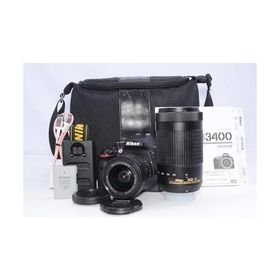Nikon デジタル一眼レフカメラ D3400 ダブルズームキット ブラック D3400WZBK